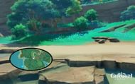 Mousey Maki is located southwest of the central Kujou Encampment Teleport Waypoint (Image via miHoYo)